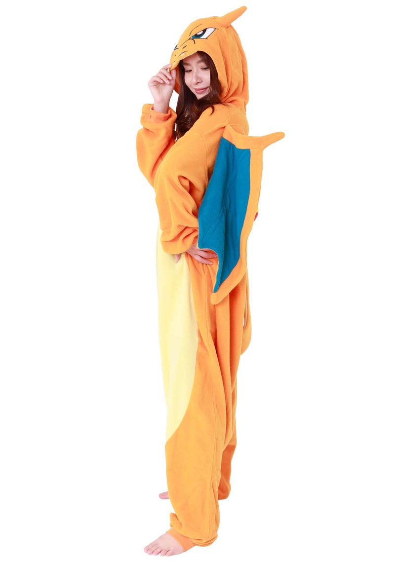 SAZAC Kigurumi - Pokemon - Charizard - Onesie Jumpsuit Halloween Costume Orange - Image 5
